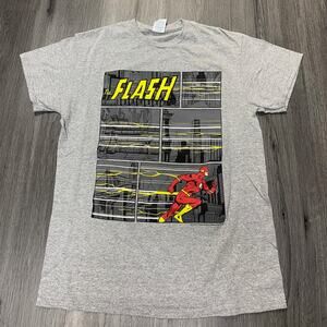 DC Comics The Flash Running Graphic T-Shirt Gray Size Medium